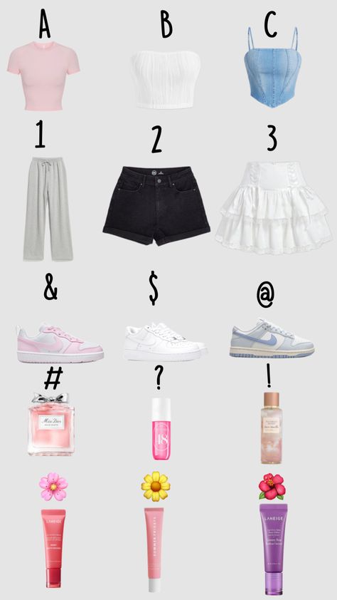 Pick an outfit! #outtfitinspo #beauty #pick #shuffleslay #shufflesfyp Pick An Outfit, Beauty, Clothes