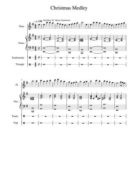 Christmas Medley Christmas Medley, Tambourine, Free Sheet Music, Sheet Music, Piano, Music, Christmas