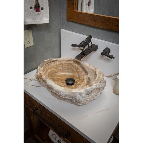 Natural Stone Sink, Stone Bathroom Sink, Stone Sinks, Stone Vessel Sinks, Cream Stone, Rustic Exterior, Vessel Bathroom Sink, Stone Basin, Stone Sink