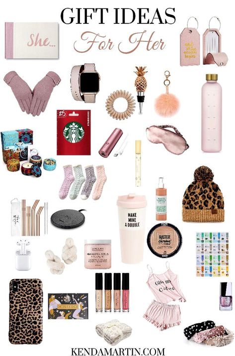 Affordable Holiday and Christmas Gift Ideas for your her. Gift ideas for your sister mom best friend wife girlfriend or coworker . Whether shes a cozy chic beauty lover fitness fanatic or traveler. Here are 30 gift ideas for her that she will love! | gifts for her | Christmas gift guide | Christmas gifts for her | #gifts #giftideas #christmasgifts #giftsforfriends #giftsforwomen #giftsforher #holidaygifts #giftguide ...ld stop giving. If you're on a budget then you might like some of these gift Gift Ideas For Stocking Stuffers, Things To Put In Christmas Stocking, Affordable Stocking Stuffers, Teen Girl Stocking Stuffers 2023, Aesthetic Stocking Stuffers, Christmas 2023 Gifts, Things To Put In A Gift Basket, Christmas Stockings Ideas Stuffers, Useful Gift Ideas For Women