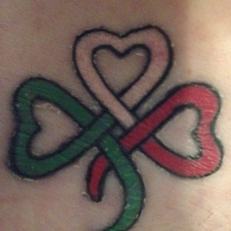 My Irish/Italian heritage tattoo. I wonder how to incorporate Polish/Italian Tattoo Ideas For Siblings, Italian Women Quotes, Girlie Tattoos, Heritage Tattoo, Italian Symbols, I Need A Tattoo, Sisters Tattoos, Tattoos Ear, Family Tattoo Ideas