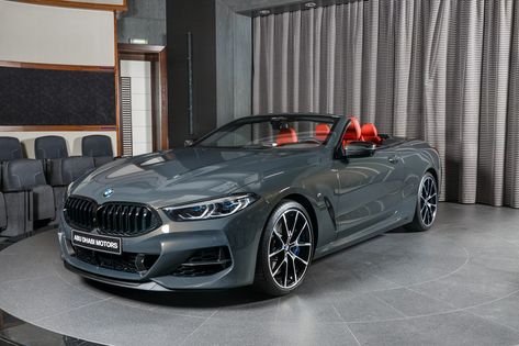 BMW M850i xDrive Convertible Looks Stealthy With Dravit Grey Metallic Exterior | Carscoops Bmw M850i Convertible, Bmw M8 Convertible, Wallpaper Car Aesthetic, Luxury Cars Inside, Aesthetic Expensive, Car Aesthetic Interior, Cars Inside, Bmw M850i, Bmw Convertible