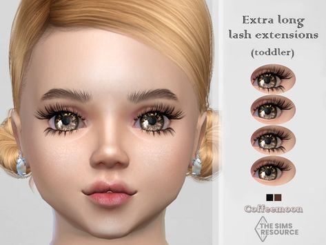 Long Lash Extensions, Toddler Makeup, Makeup Cc, Brow Styling, Sims 4 Children, Sims 4 Cc Skin, Tumblr Sims 4, Sims 4 Gameplay, Sims 4 Teen