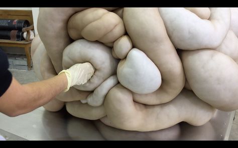 Soft Sculpture Art, Hi Fructose, Surgical Gloves, Organic Structure, Textile Sculpture, Interactive Installation, Interactive Art, Organic Forms, Portrait Sculpture