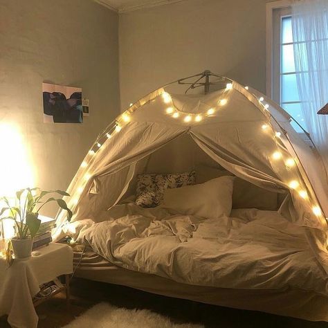 Sleepover Room, Tent Room, Chic Bedroom Decor, Cute Diy Room Decor, Dekorasi Kamar Tidur, Bed Tent, Secret Rooms, Room Design Bedroom, Dream Room Inspiration