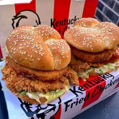 Kfc Burger, Burger Chicken, Fried Chicken Burger, Kentucky Fried Chicken, Doner Kebab, Kentucky Fried, Chicken Burger, Weird Food, Snap Food