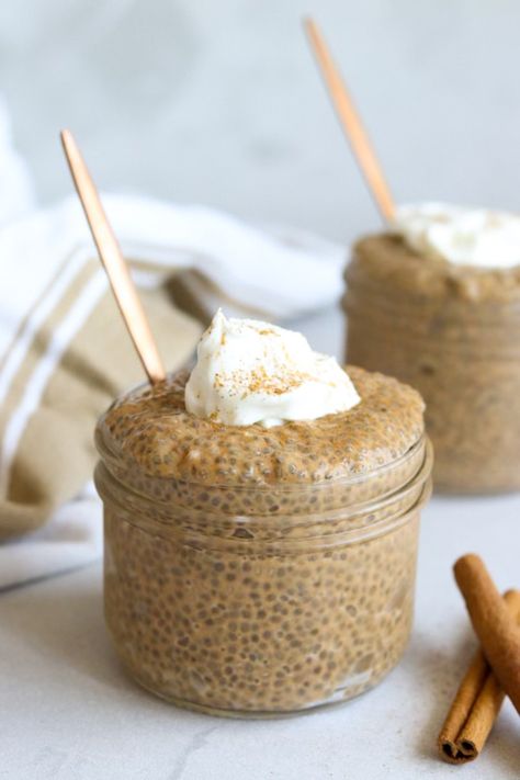 Pumpkin Chia Seed Pudding Paleo Chia Seed Pudding, Chia Pudding Keto, Paleo Chia Pudding, Pumpkin Pie Chia Pudding, Chai Pudding, Overnight Chia Pudding, Healthy Make Ahead Breakfast, Chia Seed Recipes Pudding, Seed Recipes