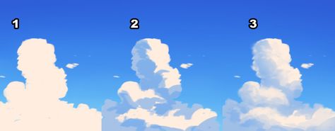 big anime cumulus cloud Anime Cloud Drawing, Cloud Drawing Digital, Anime Cloud Tutorial, Drawing Clouds Digital, How To Paint Clouds Digital, Cloud Digital Art Tutorial, Cloud Drawing Reference, Cloud Tutorial Digital, How To Draw Clouds Digital