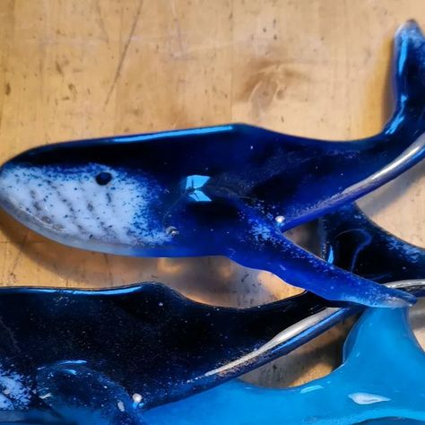 MeerGlas Heike Hoffmann on Instagram: "So allmählich geht's wieder los.... Miniwale aus Recyclingglas... Saison starts.... Mini whales, reclaimed glass #meerglasart #fusedglass #glas #glaskunst #glassart #whalewatching #whale #wal #maritim #deco" Fused Glass Whale, Humpback Whale, Whales, Fused Glass, Stained Glass, Recycling, Glass, On Instagram, Instagram