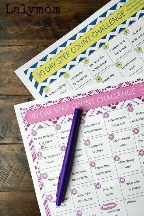 A 30 Day Step Challenge Calendar  that Works with fitbit, jawbone, or any step tracker. Free printables to help you hit your 10,000 step goal!  This calender will be a huge help to get you on track! #lalymom #fitbit #fitness #exercise #healthy #health #walking #hiking #running Tracker Free Printable, Family Exercise, Step Challenge, Challenge Calendar, Step Tracker, Step Goals, Steps Tracker, Exercise Activities, Tracker Free