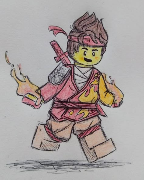 Ninjago Drawings Easy, Lego Ninjago Drawings, Ninjago Chibi, Ninjago Sketch, Lego Sketch, Kai Lego Ninjago, Ninjago Drawings, Ninjago Dragon, Lego Ninjago Lloyd