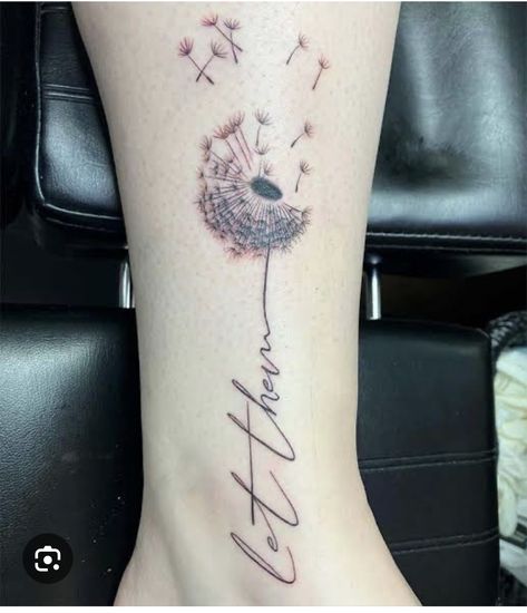 Tattoo Resembling Strength, Things That Represent Strength, Let Them Forearm Tattoo, Let Them Tattoo With Dandelion, Let Them Go Tattoo Ideas, Let Them Hand Tattoo Ideas, Let Them Tattoo Design, Let Them With Dandelion Tattoo, Let Them Wrist Tattoos For Women