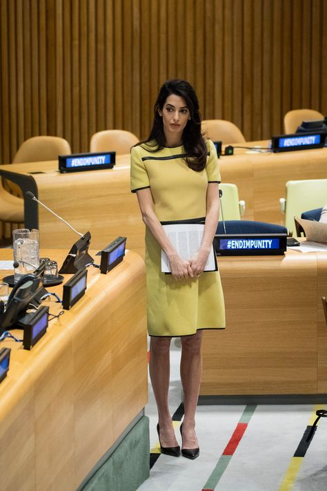 Best Office, Amal Clooney, Style Icon, Yellow