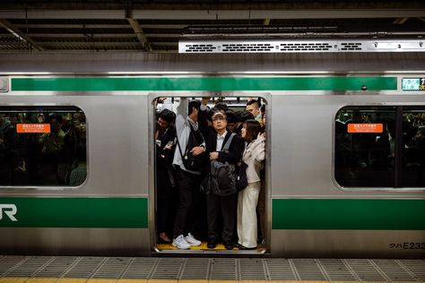 Train Film Photography, Train Station Photography, Tokyo Street Photography, Japanese Office, Tokyo Subway, Michael Wolf, Tokyo Photography, Tokyo Streets, Photo Documentary