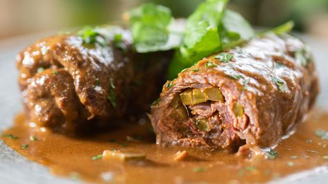 Beef Rouladen Recipe, Rouladen Recipe, Beef Rouladen, Beef Rolls, Italian Meatloaf, Steak Rolls, Beef Roll, Keto Dinners, Smoked Ham