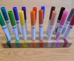 Marker Holder tutorial Pvc Marker Storage, Wooden Marker Holder, Marker Holder Classroom, Diy Marker Holder, Diy Marker Storage Organizers, Affordable Educational Craft Supplies Pen Holders, Diy Marker, Crayon Holder, Early Childhood Teacher