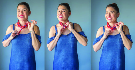 How To Tie A Bandana Into A Necklace – Step by Step Guide Tie A Bandana, Wearing A Bandana, How To Tie Bandana, Zoe Chicco, Cotton Bandanas, A Necklace, The Next Step, Step By Step Guide, Tie The Knots