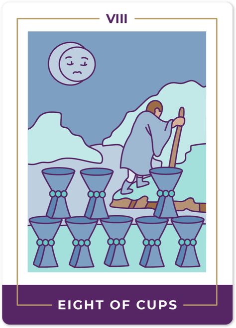 Eight of Cups Tarot Card Meanings | Biddy Tarot 10 Of Cups Tarot Card, 10 Of Cups Tarot, Eight Of Cups Tarot, 10 Of Cups, Eight Of Cups, Tarot Business, Biddy Tarot, Scorpio Star Sign, Free Tarot Cards