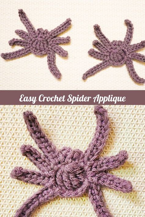 Raji's Craft Hobby: Easy Crochet Spider Applique Halloween Pattern Crochet Spiders, Spider Applique, Crochet Spider, Spider Toy, Halloween Applique, Quick Crochet Projects, Crafts Diy Projects, Halloween Crochet Patterns, Halloween Pattern