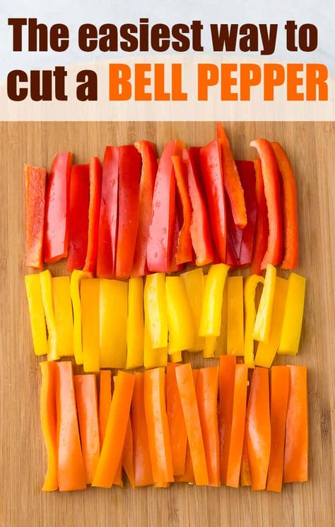 How To Cut Peppers, Cooking Secrets, Brunch Bake, Kitchen Secrets, Simply Stacie, Cooking Tricks, Kitchen Tricks, Knife Skills, Mini Sweet Peppers