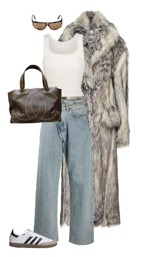 Mink Coat Outfit, Carrie Bradshaw Outfits, Fur Coat Outfit, Mink Coat, Coat Outfit, Outfit Trends, Carrie Bradshaw, Lookbook Outfits, Polyvore Outfits