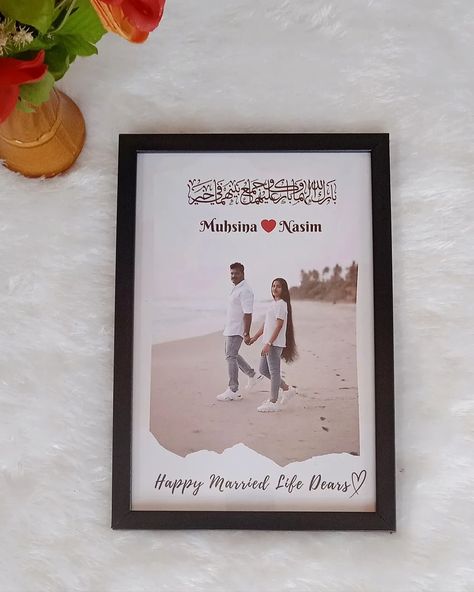 Wedding Frame💕 Dm for orders... @crafting_with_zana ❣️ #wedding#weddingphotography#weddingframe#weddingframeideas#bride#groom#love#weddingday#a4frame#crafts#happiness#love#giftideas#share#followｍe Happy Married Life Frame, Wedding Frame Ideas, Friend Frame, Happy Married Life, Wedding Frame, Frame Model, Marriage Life, Wedding Frames, Happy Wedding