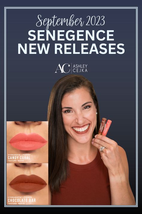 Discover the future of lip color with SeneGence's September 2023 New Releases! Indulge in the irresistible Chocolate Bar and embrace a pop of playful with Candy Coral HydraMatte LipSense. Experience an unparalleled hydrating formula that glides on effortlessly, delivering vibrant and long-lasting color in just one step. Don't miss out on these must-have new releases, shop now and elevate your lip game! Lipsense Colors 2023, Hydramatte Lipsense, Lipsense Lip Colors, Long Lasting Lip Color, Lipsense Colors, New Releases, News Release, Lip Color, Chocolate Bar