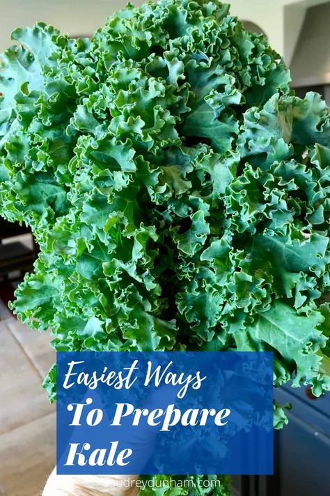 You no longer have to be intimidated by kale! Learn how to easily prep this popular green with my favorite easy way to prepare kale. How To Cook Kale Recipes, How To Cook Kale Greens On Stove, How To Cook Kale On Stove, Cooked Kale Recipes, Cooking Kale, Cook Kale, Types Of Kale, Homemade Kale Chips, Types Of Lettuce