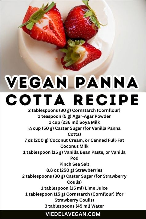 Smooth Vegan Panna Cotta Panacotta Recipe Vegan, Vegan Panna Cotta Recipe, Vegan Panacotta Recipe, Vegan Panna Cotta, Vanilla Panna Cotta, Panna Cotta Recipe, Vegan Baking Recipes, Decadent Chocolate Cake, Vegan Dessert