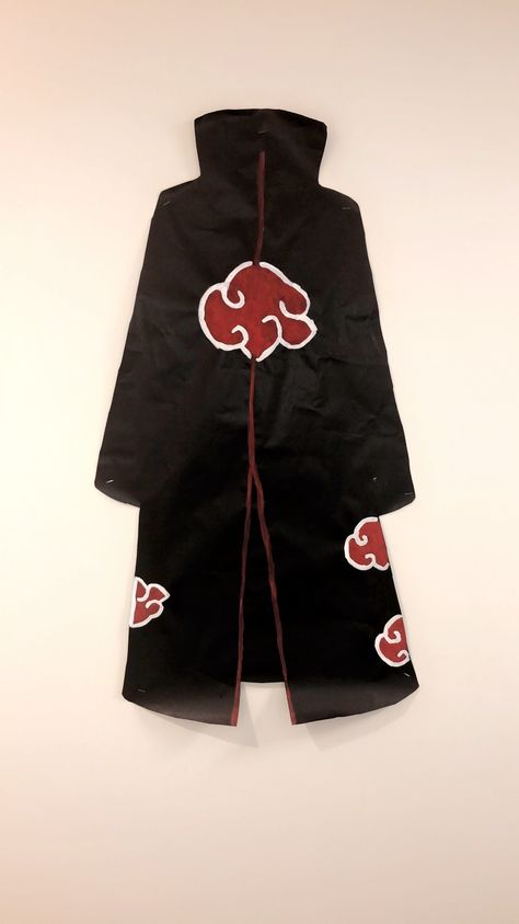 Akatsuki Cloak Jubah Akatsuki, Akatsuki Jacket, Akatsuki Outfit, Naruto Jacket, Akatsuki Cloak, Cloak, Naruto, Bomber Jacket, Fashion Outfits