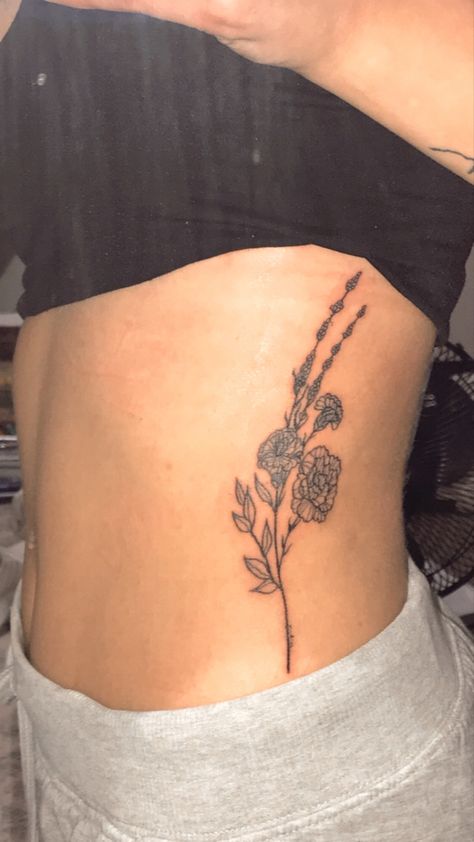 3 carnations and 2 lavender plants Carnation And Lavender Tattoo, Lavender Plants, Lavender Tattoo, Lavender Plant, Rib Tattoo, Bouquet Of Flowers, Leaf Tattoos, Maple Leaf Tattoo, Flowers Bouquet