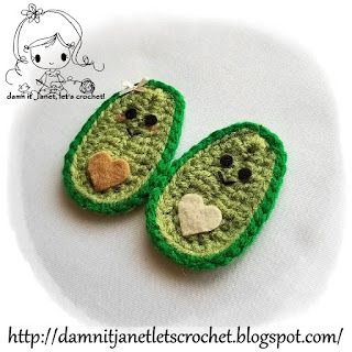 Crocheted Appliques, Crochet Applique Patterns, Crochet Avocado, Crochet Appliqué, Food Crochet, Crochet Appliques, Colorful Ice Cream, How To Make Stencils, Applique Pattern