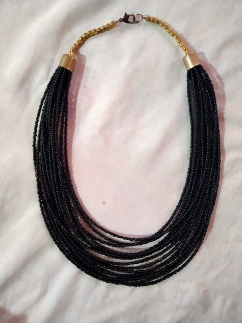 Handmade Black seed bead Necklace Summer Beaded Necklace, Beaded Necklace Black, Black Seed, Seed Bead Necklace, Necklace Black, Bead Necklace, Seed Bead, Seed Beads, Beaded Jewelry