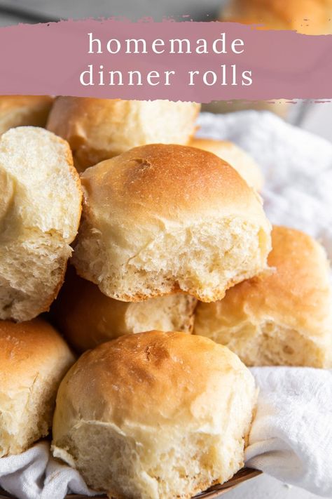 Homemade dinner rolls are the perfect side to any home cooked meal. They can also be used as buns for sliders or served on their own with butter and jam! Bread For Thanksgiving, Thanksgiving Dinner Rolls, Turkey Casserole Recipes Leftover, Standing Mixer, Turkey Casserole Recipe, Frozen Dinner Rolls, Bread Rolls Recipe, Most Popular Desserts, Homemade Rolls