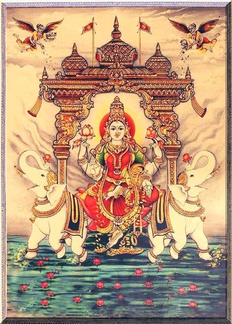 Kshut Hindu Cosmos, Mysore Painting, Indian Traditional Paintings, Saraswati Goddess, Shakti Goddess, Indian Art Gallery, Lakshmi Images, Lord Ganesha Paintings, Kali Goddess