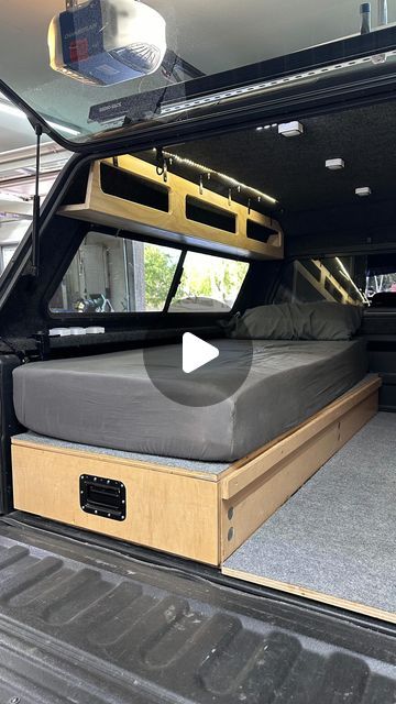 Into The Wilderness on Instagram: "A little walk through of the whole setup. Thoughts?
.
.
.
.
#asmr #june
#truckbedcamping #tgif #camping #solo #solotravel #solocamping #truckbedliving  #truckbedstorage
.
.
.
.
.
#travel #travelgram #adventuregram #keepexploring #greatoutdoors #gooutside #adventure #wildernessculture #outdoorlife #cabin #campinglife #truckcamper #camper #overlanding #fullsizeoverland #ram #truckbed #truckcamping #solotraveler #solotrip" Camper Shell Interior Ideas, Truck Camper Interior, Truck Topper Camping, Camping Solo, Truck Toppers, Stealth Camping, Truck Bed Storage, Truck Bed Camping, Pickup Camper