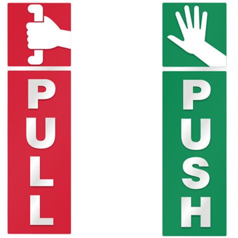 Push and Pull Door Windows Vinyl Decal Information Warning Note Sticker Push Pull Signage Glass Door, Door Stickers Vinyl, Hospital Signage, Push Door, Note Sticker, Signage Board, Wayfinding Signage Design, Door Images, Safety Posters