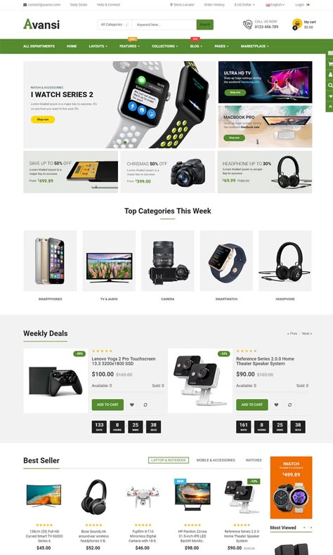 Avansi - Top Multi-purpose MarketPlace OpenCart 3 Theme (Mobile Layouts Included) #purpose, #MarketPlace, #Multi, #Avansi Marketplace Design, Online Store Design, Search Engine Marketing Sem, Mobile App Design Inspiration, Ecommerce Web Design, Shopify Website Design, Dropshipping Store, Business Website Design, Ecommerce Web