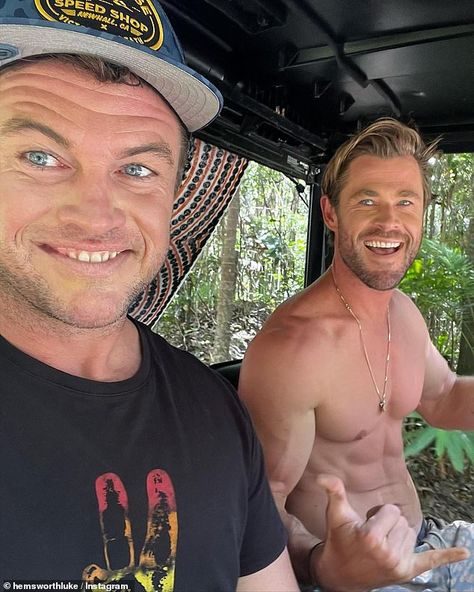 Chris Hemsworth Workout, Chris Hemsworth Shirtless, Luke Hemsworth, James Dean Photos, Hemsworth Brothers, Happy 40th, Australian Actors, Happy 40th Birthday, Guess Who