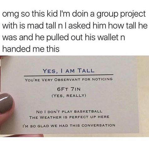 This is absolutely brilliant and I wish I wasn't 5'3 just so I can hand these out. (twitter: MamaHeffa) Silly Kids, Tall People, How To Talk, Have A Laugh, Laughing So Hard, Funny Pins, Kids Pictures, Tumblr Funny, Bones Funny