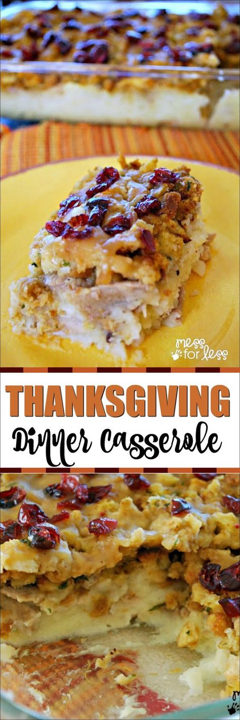 Thanksgiving Dinner Casserole, Turkey And Stuffing Casserole, Quick Thanksgiving Recipes, Thanksgiving Dinner For Two, Casserole Thanksgiving, Thanksgiving Bread, Turkey And Stuffing, Thanksgiving Casserole, Thanksgiving Food Sides