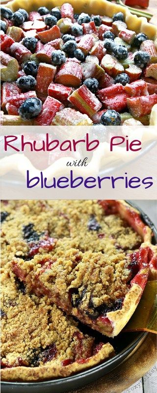 This rhubarb pie is the bomb! Exploding with tartness and sweetness in every bite. Serve it topped with whipped or ice cream and it is irresistible. Blueberry And Rhubarb Recipes, Rhubarb And Blueberry Recipes, Blueberry Rhubarb Recipes, Rhubarb Blueberry Recipes, Blueberry Rhubarb Pie, Blueberry Rhubarb, Rhubarb Pie, Rhubarb Desserts, Dessert Simple