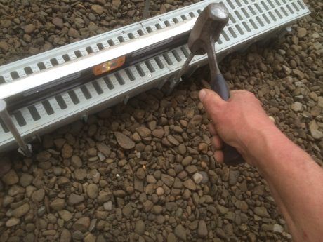 How to Install A Channel Drain - A French Drain Alternative Driveway Drainage, French Drain Installation, Channel Drain, Drainage Channel, Drain Pipes, French Drain, We Shed, Home Landscaping, Backyard Projects