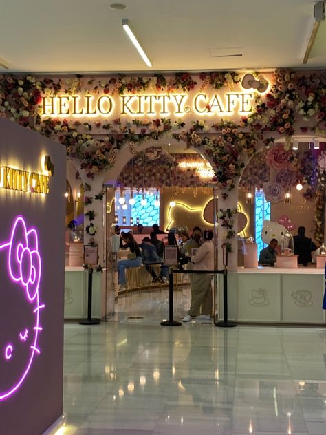 Themed Cafes, Kitty Cafe, Starbucks Recipes, Hello Kitty, Tokyo, Neon Signs, Kitty, Cafe, Quick Saves