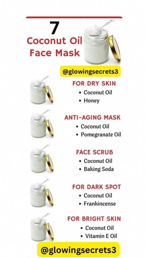 Look Younger By Using Coconut Oil by Amiee Anastasia | This newsletter was created with Smore, an online tool for creating beautiful newsletters for educators, nonprofits, businesses and more Face Masks For Glowing Skin, Coconut Oil Face, Masks For Glowing Skin, Face Masks Diy, Coconut Oil Face Mask, Skincare Diy, Baking With Coconut Oil, Diy Coconut, Diy Coconut Oil