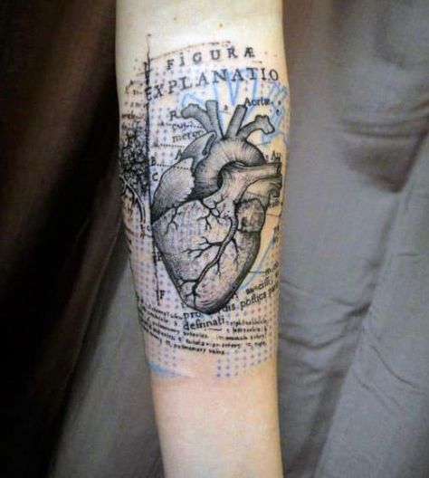 Xoil Tattoo, Xoil Tattoos, Anatomical Heart Tattoo, Nurse Tattoo, Medical Tattoo, French Tattoo, Kunst Tattoos, 4 Tattoo, Tattoos Geometric