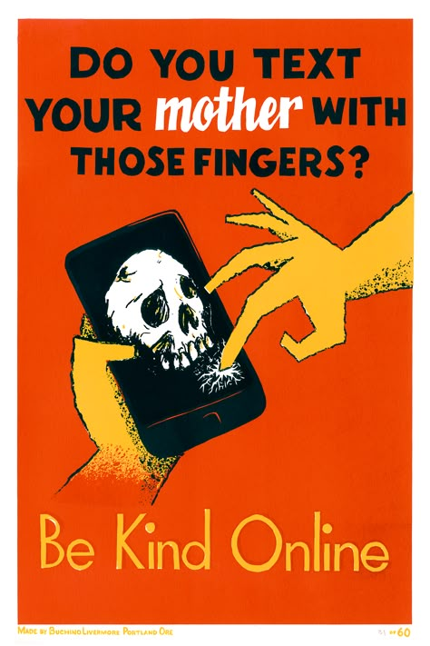 A WPA-style PSA, made without computers. Call To Action Poster, Cybersecurity Poster, Social Awareness Posters, Skate Illustration, Psa Poster, Social Awareness Campaign, Action Poster, Art With A Message, Campaign Ads