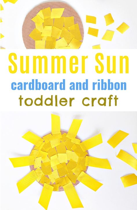 Summer Daycare Activities For Toddlers, Sun Toddler Craft, Sun Sensory Activities, Summer Curriculum For Toddlers, Toddler Weather Crafts, Sun Art For Toddlers, Sky Activities For Toddlers, Summer Activity For Toddlers, Weather Toddler Crafts