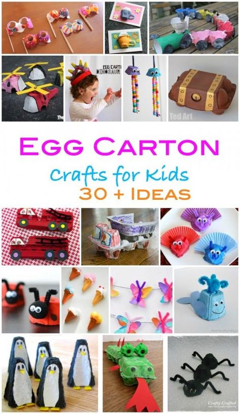 Here are more than 30 fantastic egg carton craft ideas for kids! Egg boxes are incredibly versatile - and cheap, they make the best craft material! Egg Carton Crafts For Kids, Egg Box Craft, Egg Carton Art, Peacock Crafts, Arts And Crafts For Teens, Egg Cartons, Egg Carton Crafts, Egg Box, Easy Arts And Crafts