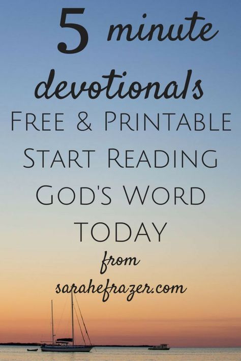 FREE FREE FREE! 5 Minute Devotionals for Women. Help get you started reading God's Word today FREE PRINTABLE 5 Minute Devotions For Women, Morning Devotionals For Women, Daily Devotional For Women, Devotionals For Women, Todays Devotion, Study Printables, Women Devotional, Study Routine, Gospel Bible